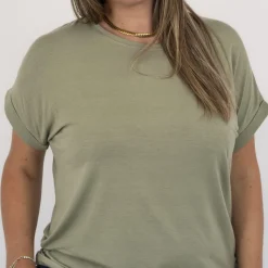 Steenholt Joan Dame T-shirt Plus Size - Tea