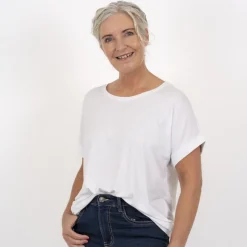 Steenholt Joan Dame T-shirt - Bright White