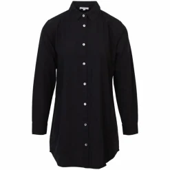 Steenholt Linett Dame Skjorte i hørmix Plus Size - Black