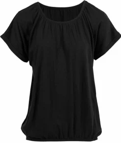 Steenholt Nima Dame Kortærmet bluse - Jet Black