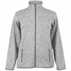 Steenholt Ocean Dame Fleecejakke Plus Size - Light Grey