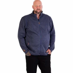 Steenholt Ocean Herre Fleecejakke Plus Size - Melange Blue