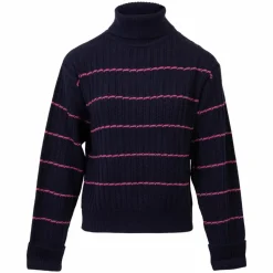 Steenholt Olivia Dame Striktrøje Plus Size - Navy