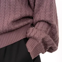 Steenholt Olivia Dame Striktrøje Plus Size - Flint