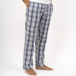 Steenholt Tommy Unisex Natbukser - Light Blue Check