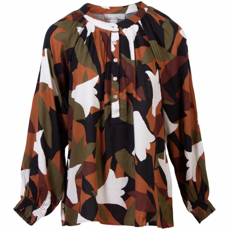 Vanting Dame Bluse Plus Size - Print 8
