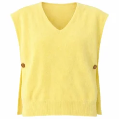 Vanting Dame Strikvest - Yellow