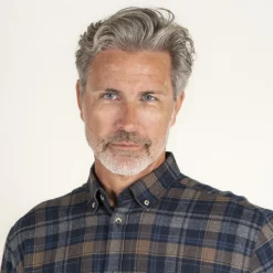 Vito Farmer Herre Skjorte - Mid Brown