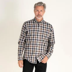 Vito Murat Herre Skjorte - Mid Brown