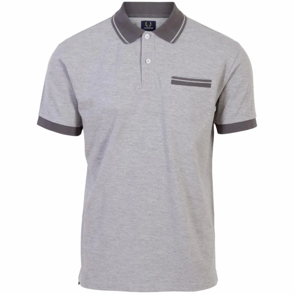 Yellowstone Eagle Herre Polo - Grey Melange