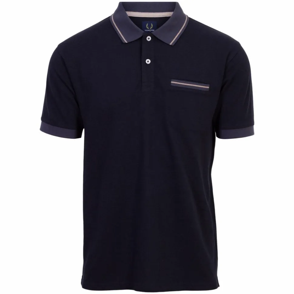Yellowstone Eagle Herre Polo - Blue Nights
