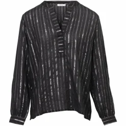 ZbyZ Dame Bluse - Black w. Lurex