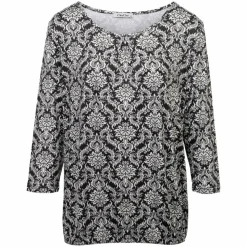 ZbyZ Dame Bluse - Print 33 Black/white