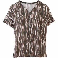 ZbyZ Dame Bluse Plus Size - Khaki