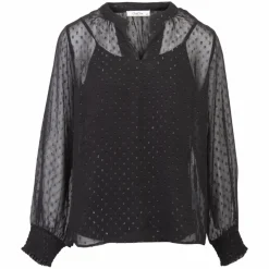 ZbyZ Dame Bluse Plus Size - Black