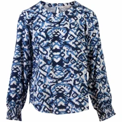 ZbyZ Dame Bluse Plus Size - Blue
