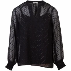 ZbyZ Dame Bluse Plus Size - Black