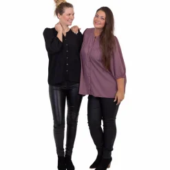 ZbyZ Dame Bluse Plus Size - Plum