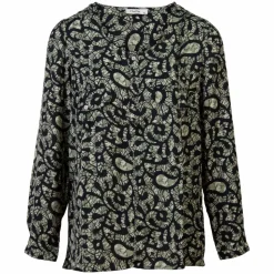 ZbyZ Dame Bluse Plus Size - Print 1 Khaki