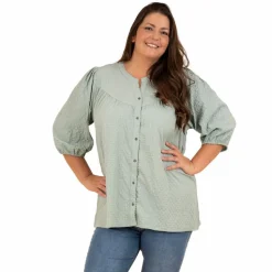 ZbyZ Dame Bluse Plus Size - Jade
