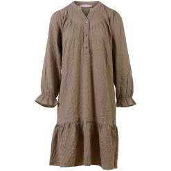 ZbyZ Dame Kjole Plus Size - Sand
