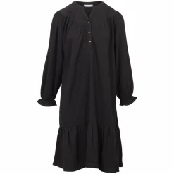 ZbyZ Dame Kjole Plus Size - Black