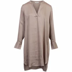 ZbyZ Dame Kjole Plus Size - Beige