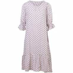 ZbyZ Dame Kjole Plus Size - White