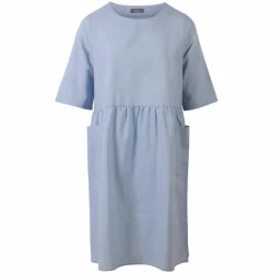 ZbyZ Dame Kjole Plus Size - Light Blue