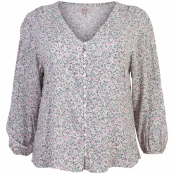 ZbyZ Dame Skjorte Plus Size - Pink