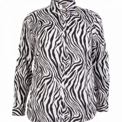 ZbyZ Dame Skjorte Plus Size - Print 3
