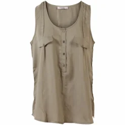 ZbyZ Dame Top Plus Size - Khaki