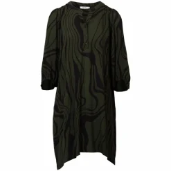 ZbyZ Dame Tunika Plus Size - Khaki/Black