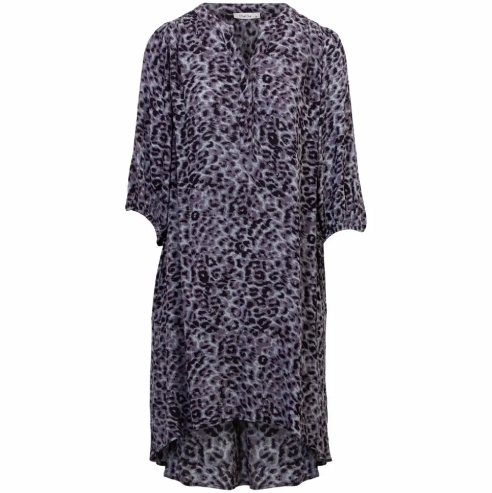 ZbyZ Dame Tunika Plus Size - Black Animal