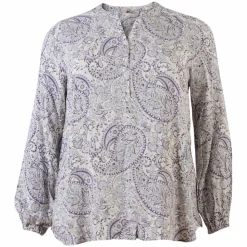 ZbyZ Etty Dame Bluse Plus Size - Purple